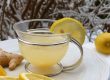 Avoiding Colds with Lemon Tea with ginger on side